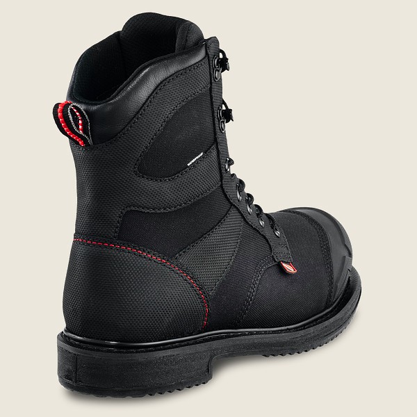 Red Wing Safety Boots Maxbond - 8-inch Waterproof Toe - Black - Mens KCM362708